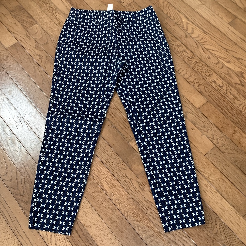 H&M Navy & White Ankle pants